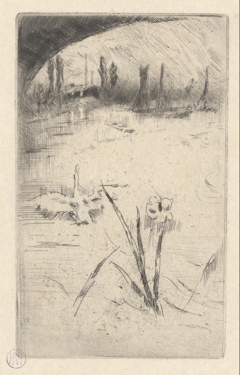Swan og Iris af James Abbott McNeill Whistler