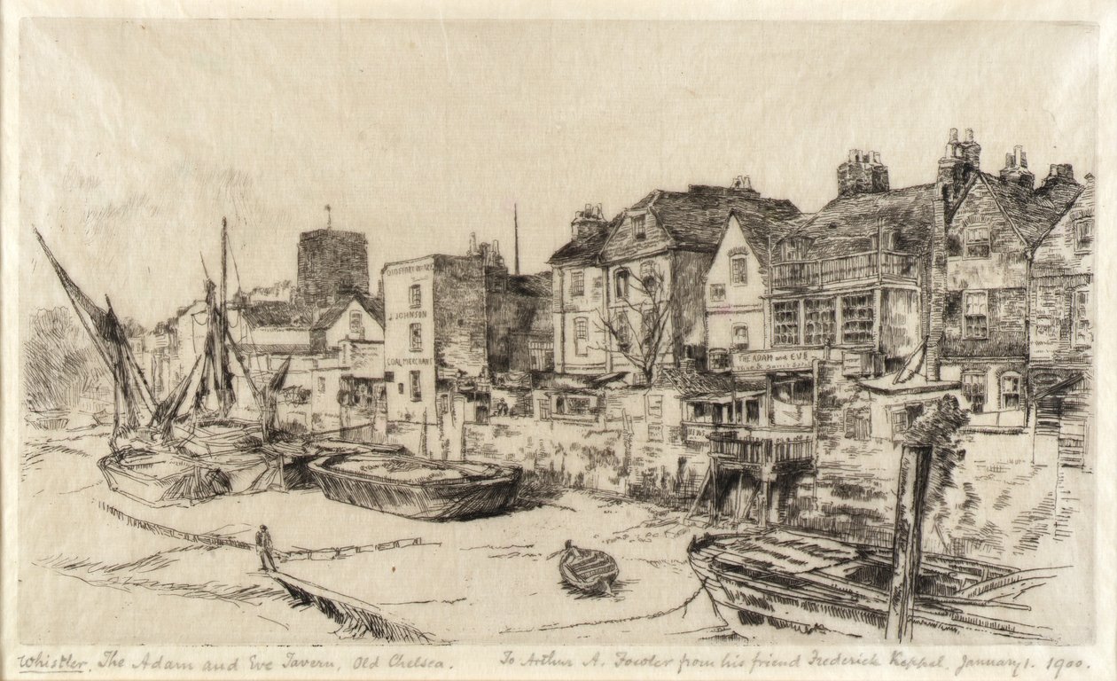 The Adam and Eve Tavern, Old Chelsea af James McNeill Whistler