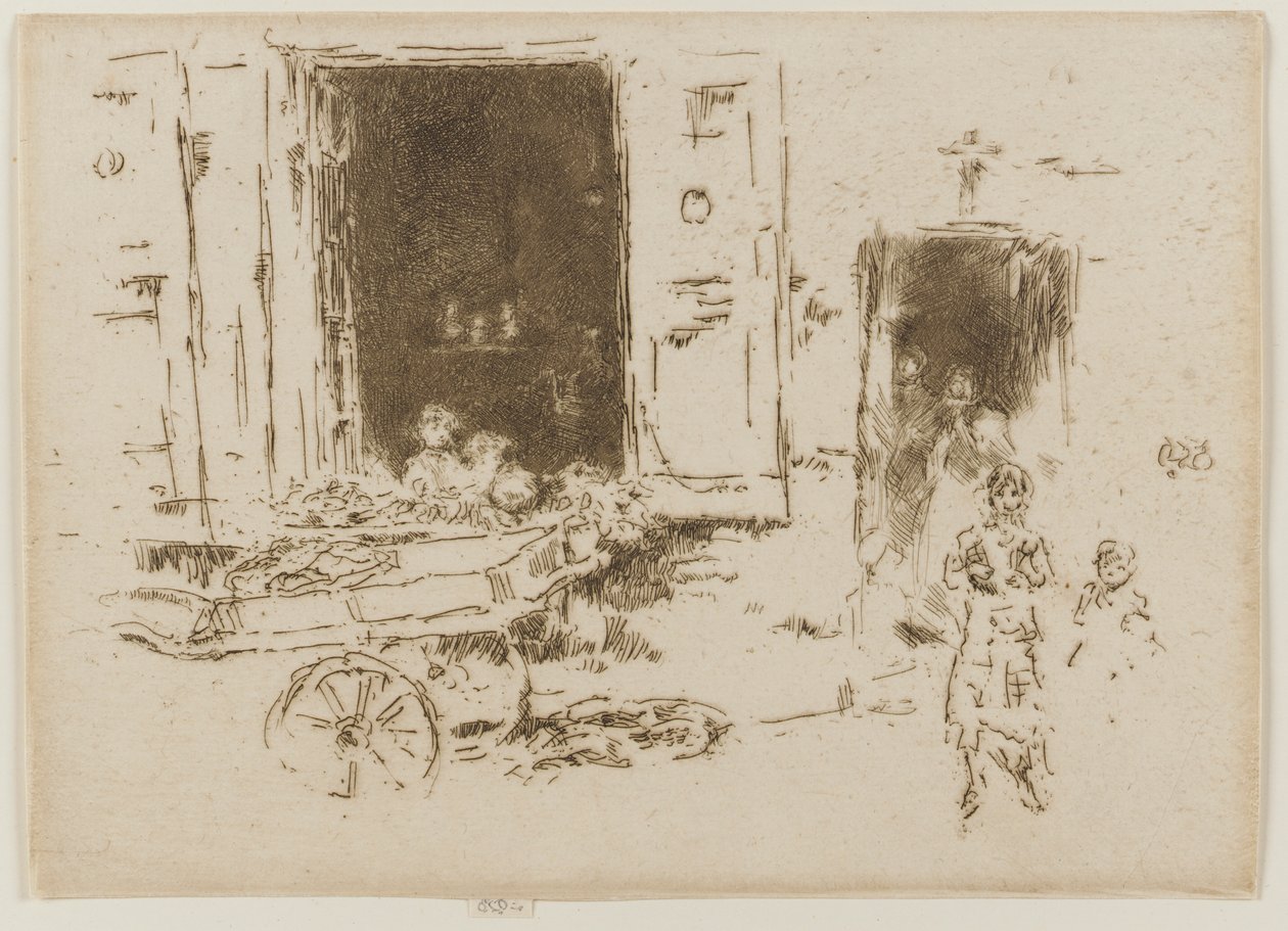 The Barrow - Marolles-distriktet, Bruxelles af James Abbott McNeill Whistler
