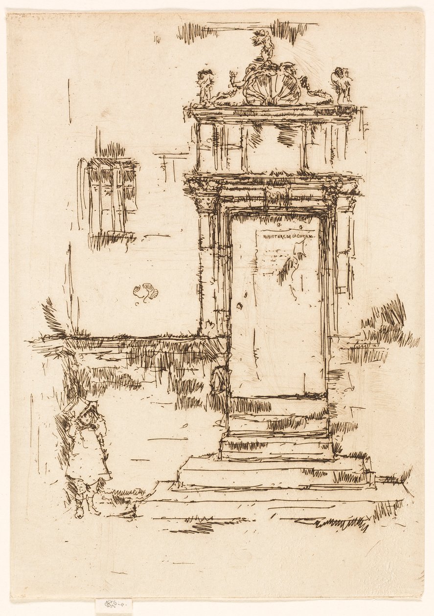 Døren til kapellet, Montrésor af James McNeill Whistler