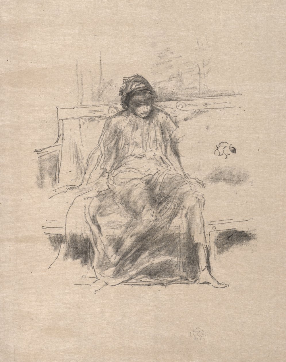 Den draperede, siddende figur af James McNeill Whistler