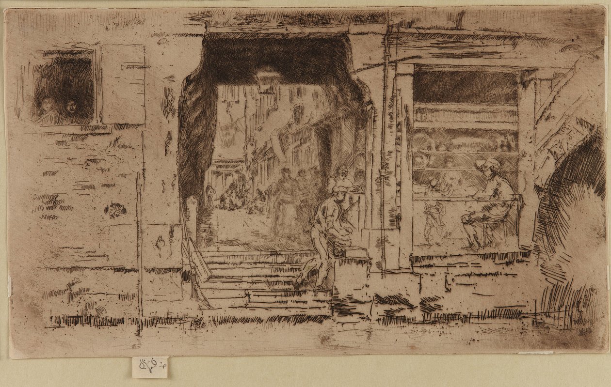 Fiskebutikken, Venedig af James Abbott McNeill Whistler