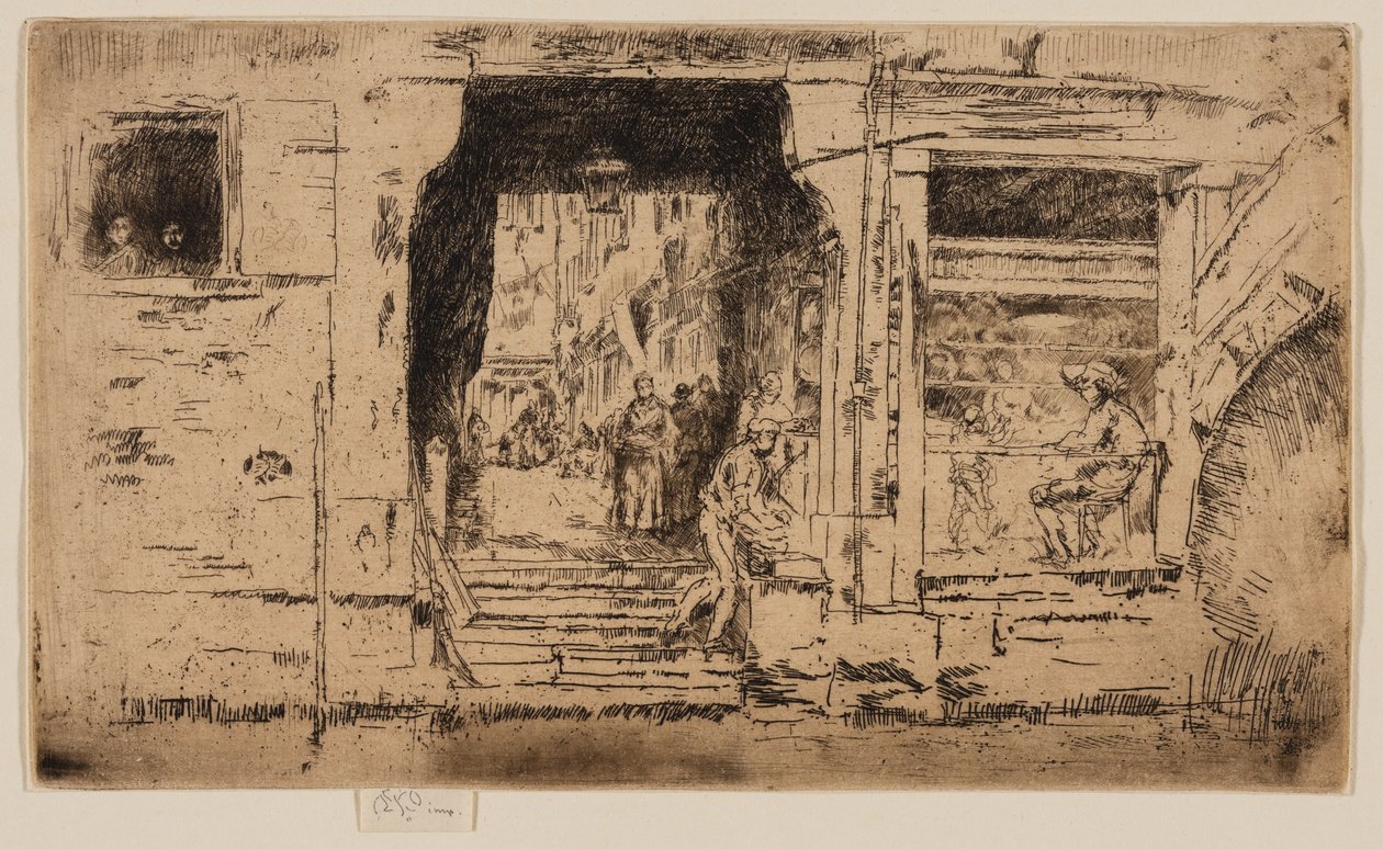 Fiskebutikken, Venedig af James Abbott McNeill Whistler