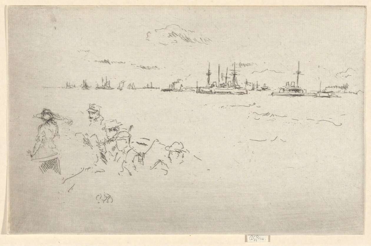 The Fleet: Monitors, fra Jubilee Set af James Abbott McNeill Whistler