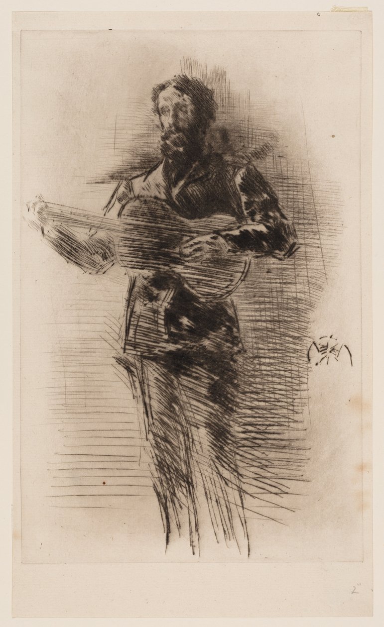 Guitarspilleren (M.W. Ridley) af James Abbott McNeill Whistler