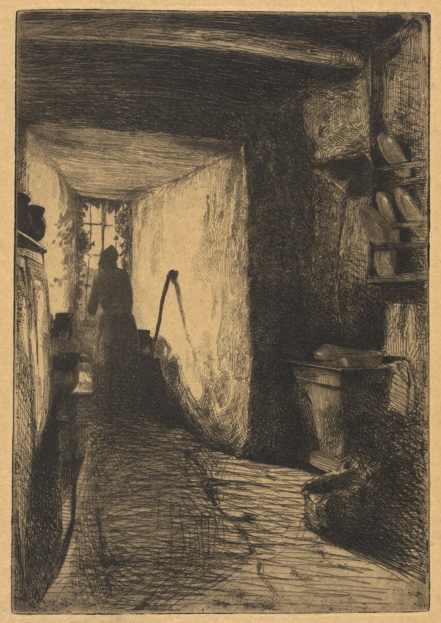 Køkkenet, fra det franske sæt (Douze Eaux-Fortes d af James Abbott McNeill Whistler