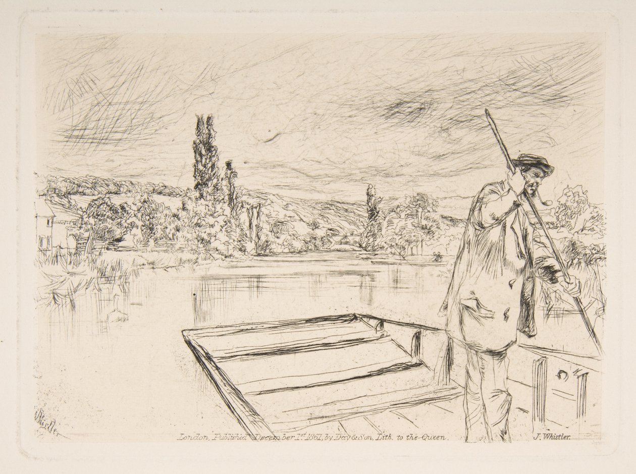 Fladbundet båd af James McNeill Whistler