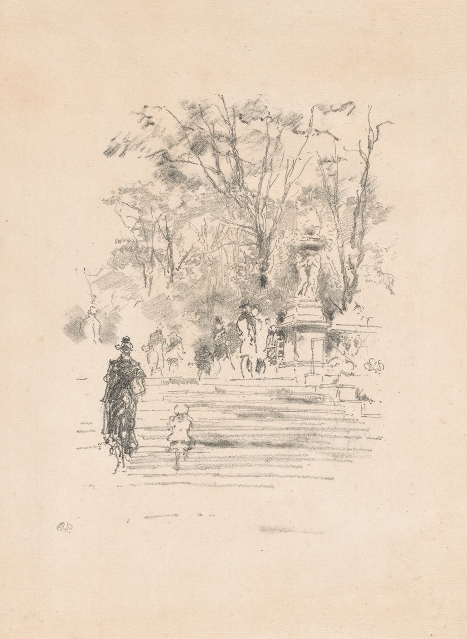 The Steps, Luxembourg af James Abbott McNeill Whistler