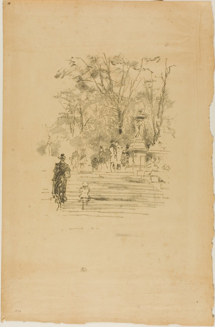 The Steps, Luxembourg af James Abbott McNeill Whistler