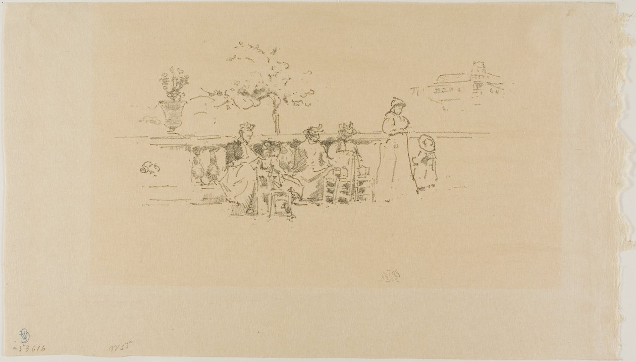 The Terrace, Luxembourg af James Abbott McNeill Whistler