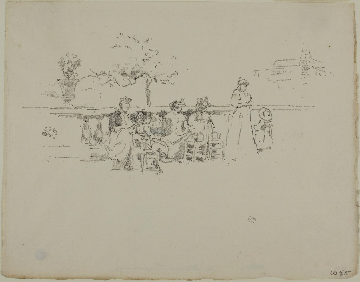 The Terrace, Luxembourg af James Abbott McNeill Whistler