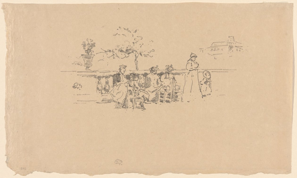 The Terrace, Luxembourg af James Abbott McNeill Whistler
