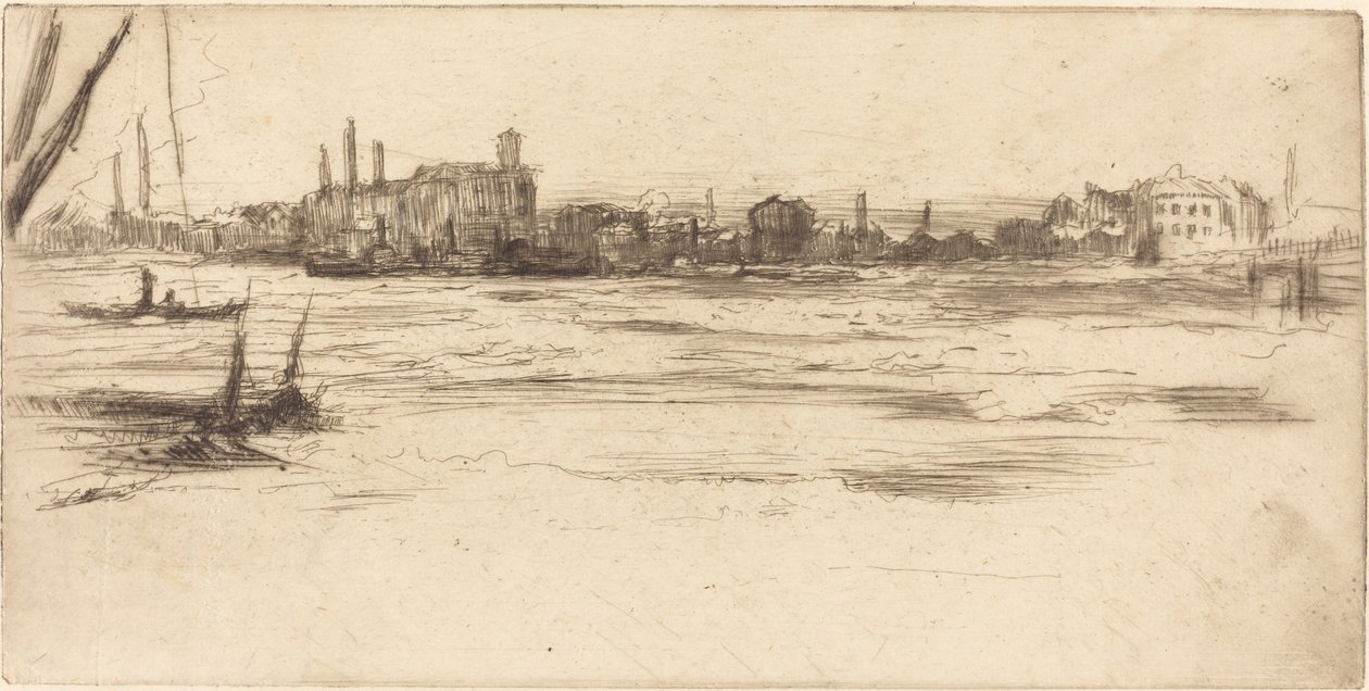 Den urolige Themsen af James Abbott McNeill Whistler