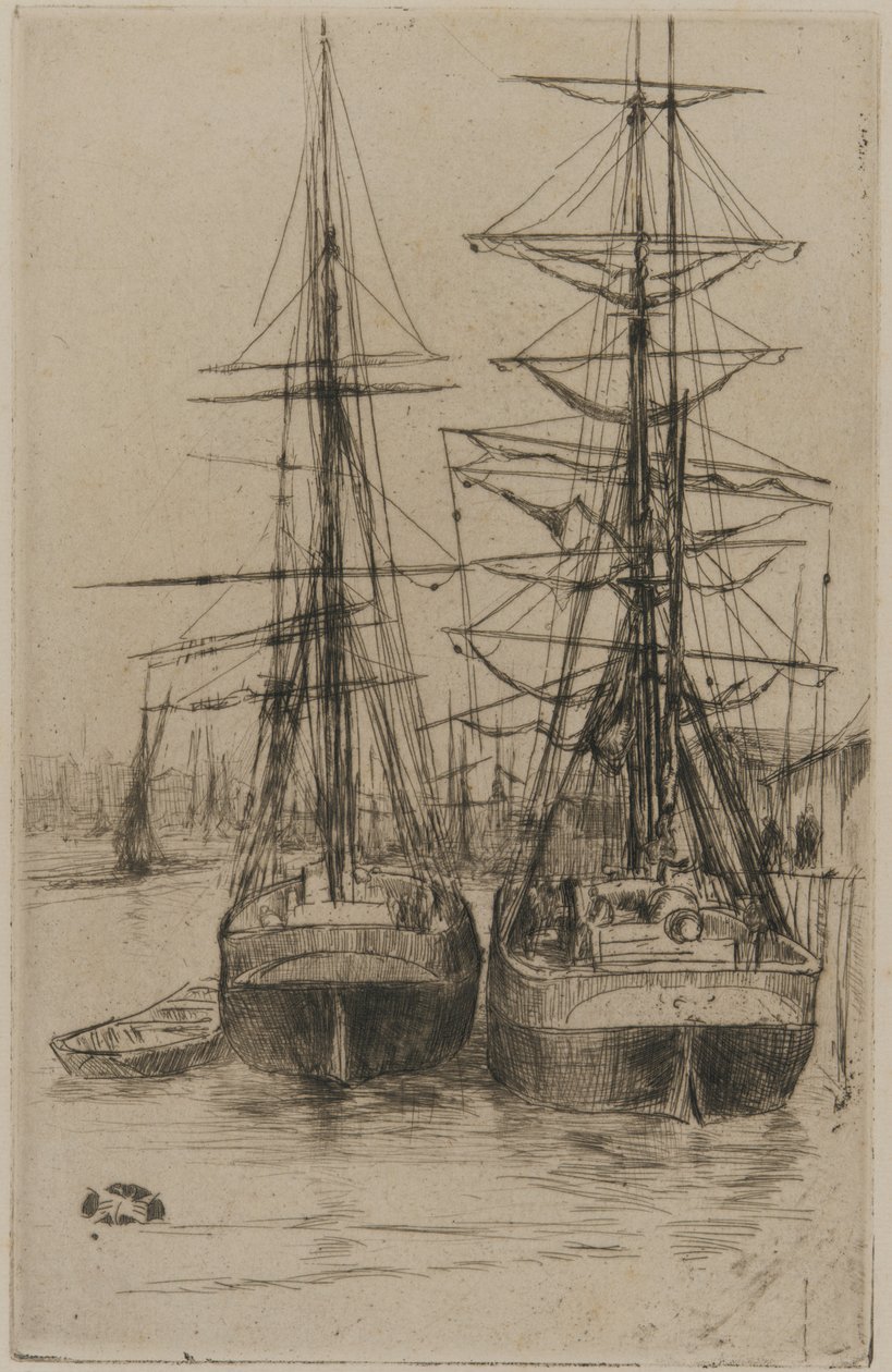 De to Skibe af James Abbott McNeill Whistler