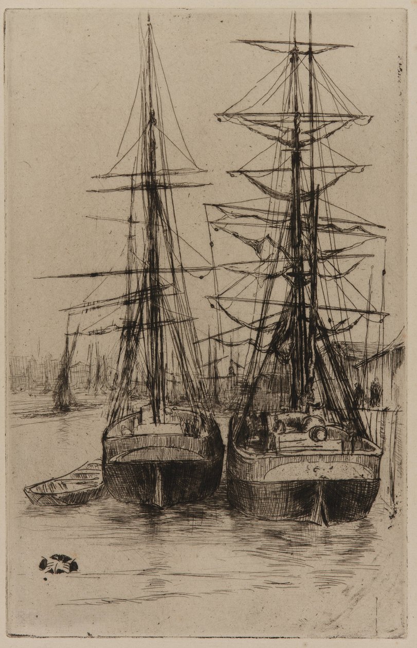 De to Skibe af James Abbott McNeill Whistler