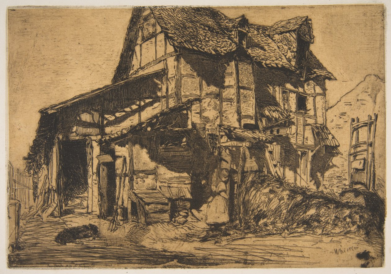 Den usikre lejlighed (Den gamle gård) af James McNeill Whistler