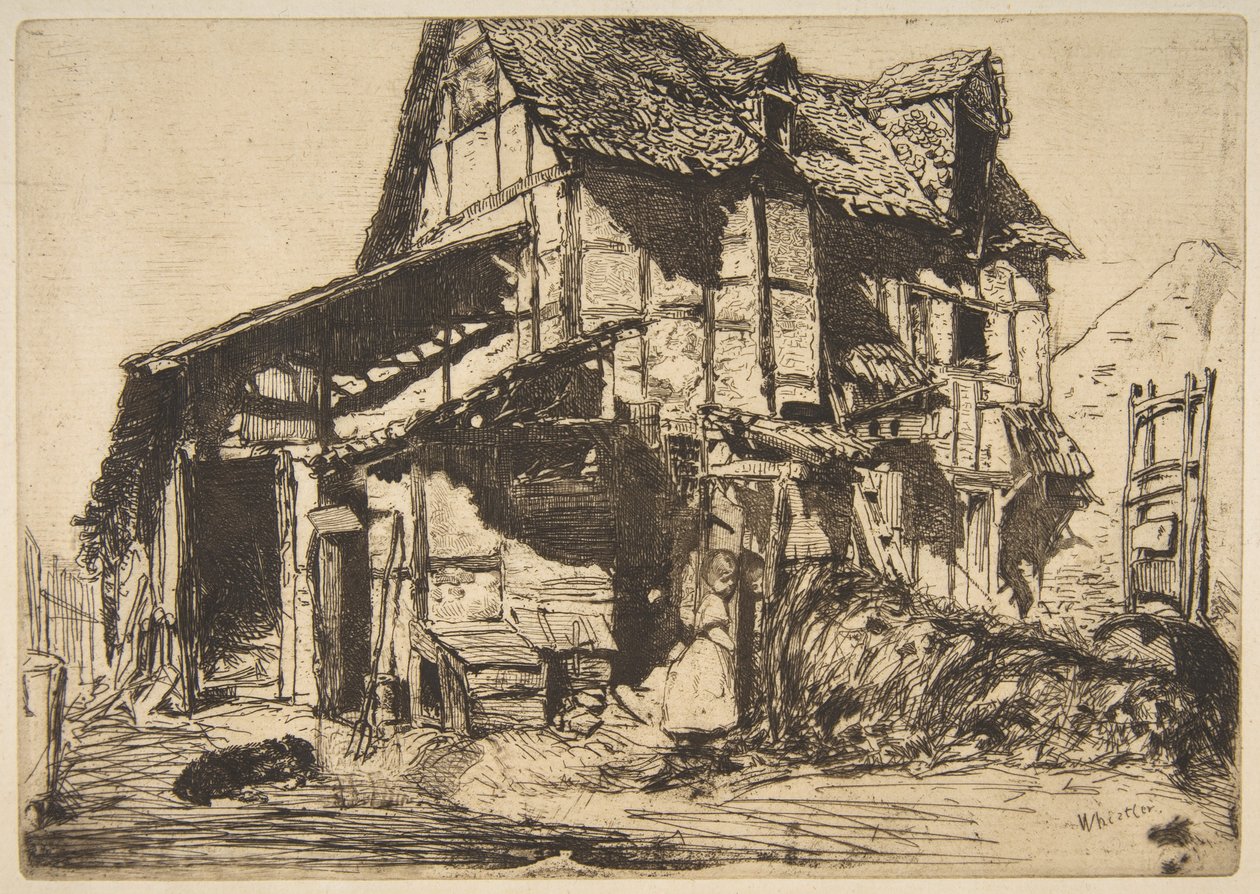 Den usikre lejebolig (Den gamle gård) af James McNeill Whistler