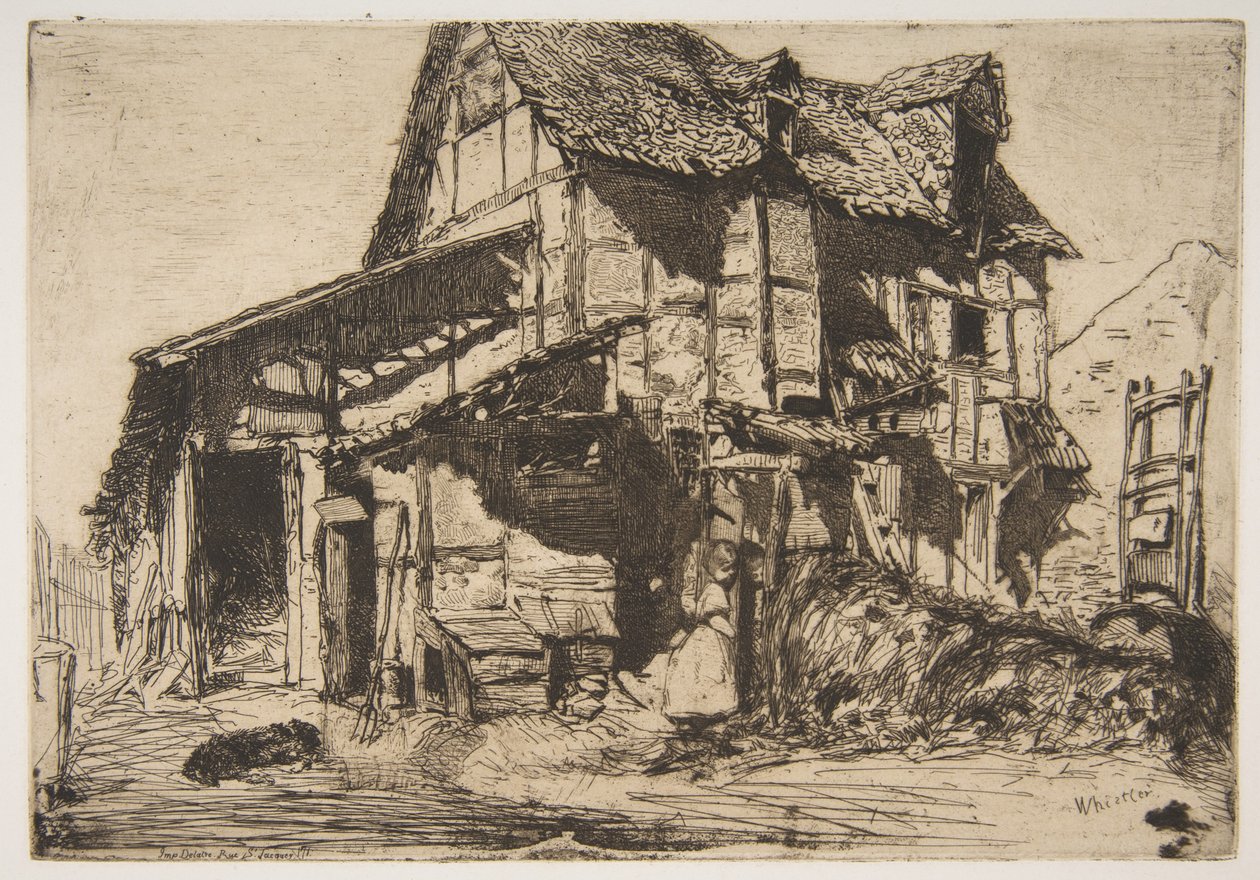 Den usikre lejebolig (Den gamle gård) af James McNeill Whistler