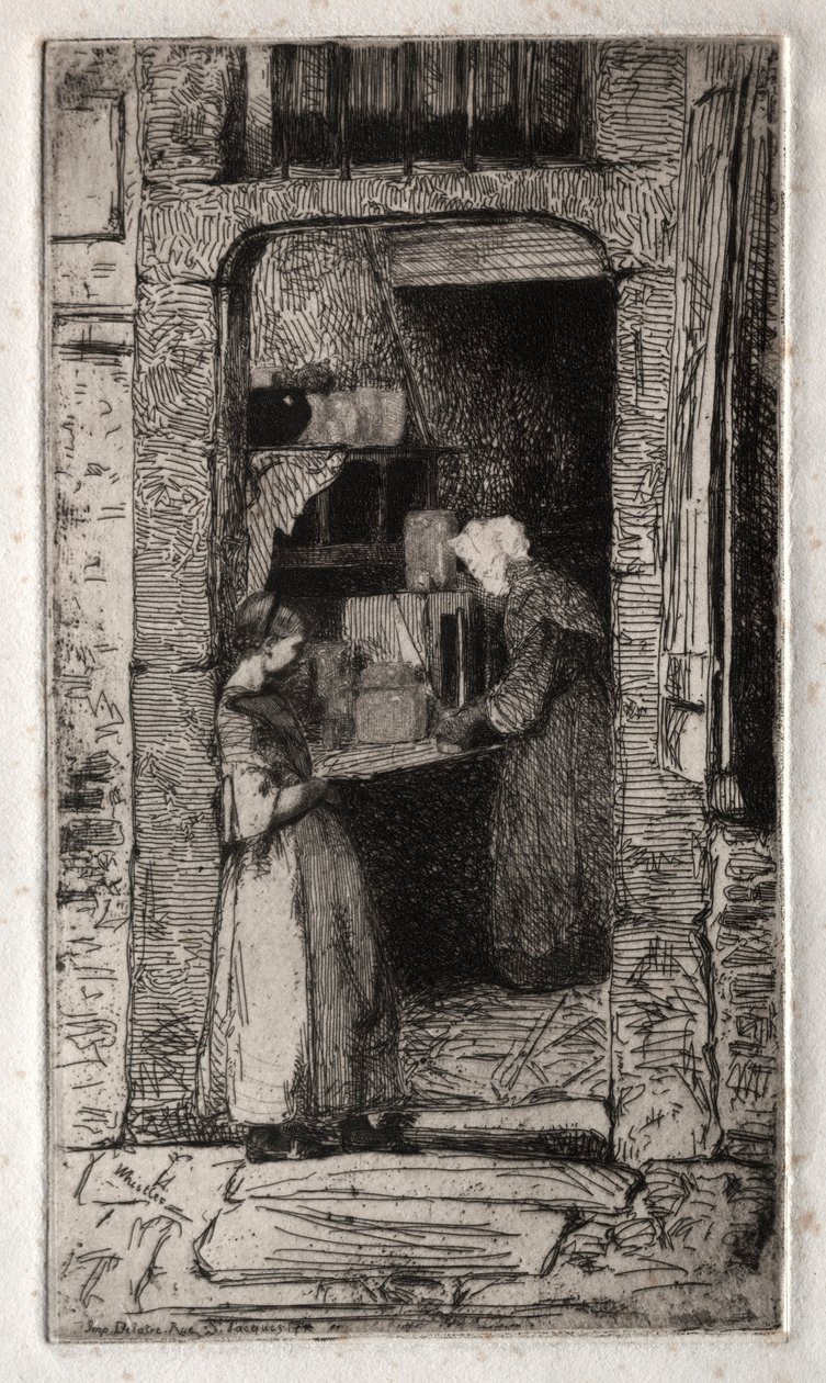 Tolv raderinger fra naturen:  La Marchande de Moutarde af James McNeill Whistler