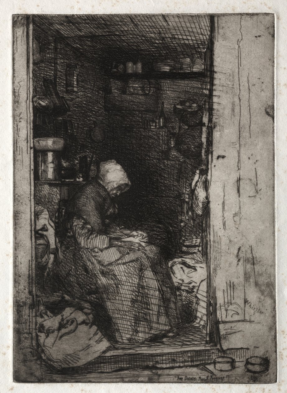 Tolv raderinger fra naturen:  La Veille aux Loques af James McNeill Whistler