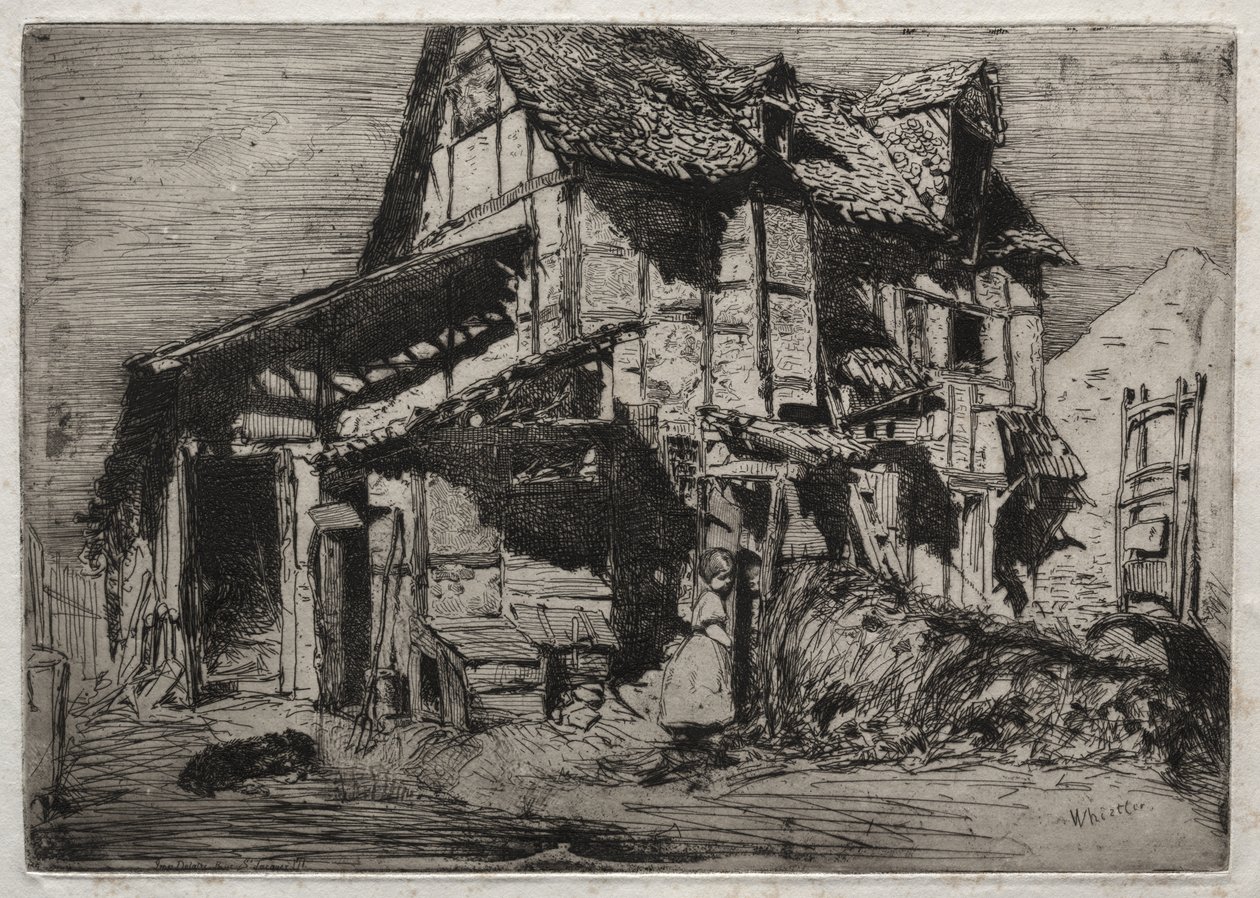 Tolv raderinger fra naturen:  Den usikre lejlighed af James McNeill Whistler