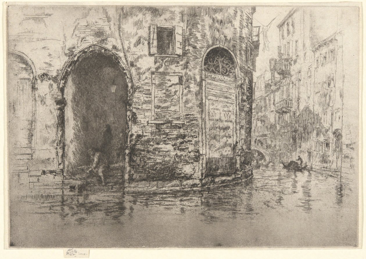 To døråbninger, fra det første Venedig-sæt (Venedig, en serie af tolv ætsninger) af James Abbott McNeill Whistler
