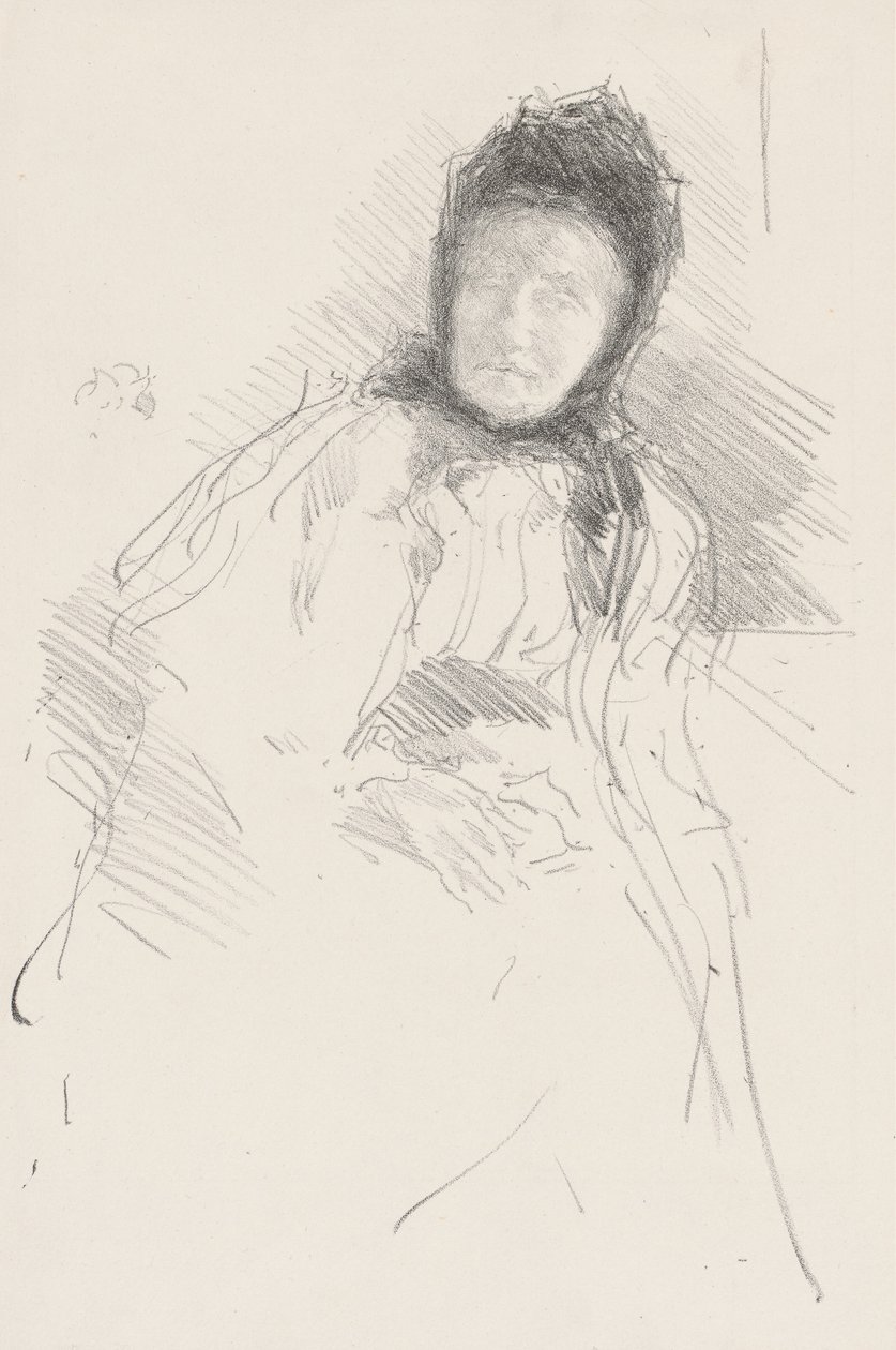Ufærdig skitse af Lady Haden af James Abbott McNeill Whistler