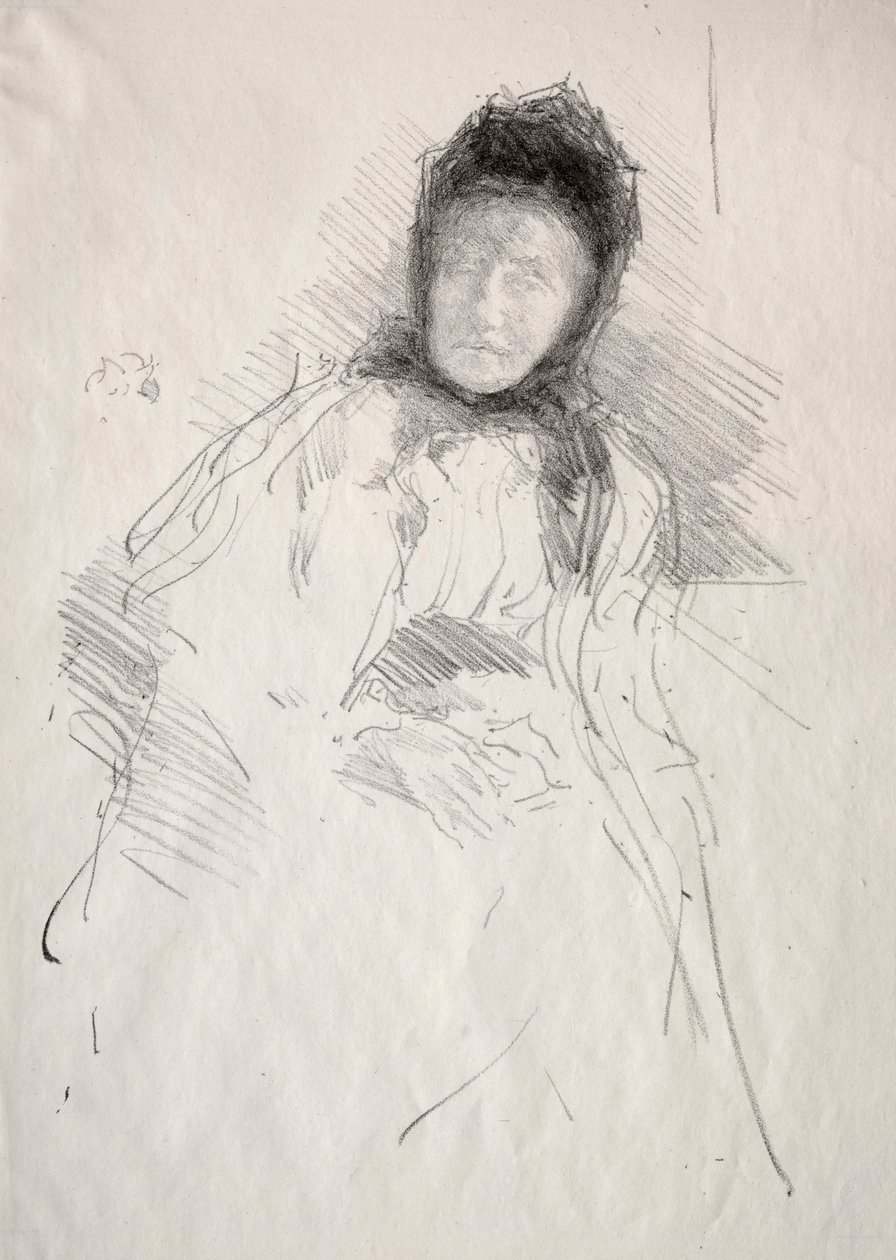 Ufærdig skitse af Lady Haden af James McNeill Whistler