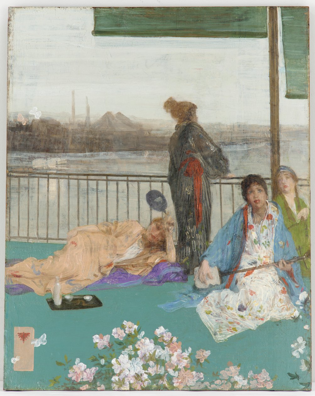 Variationer i kødfarve og grøn - Balkonen af James Abbott McNeill Whistler
