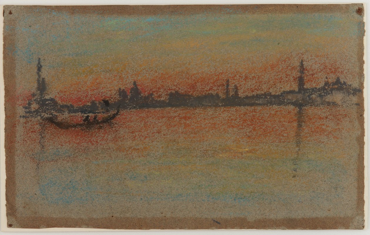 Venedig: Solnedgang på havnen af James Abbott McNeill Whistler