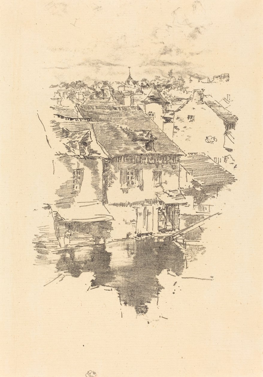 Vitré: Kanalen af James Abbott McNeill Whistler