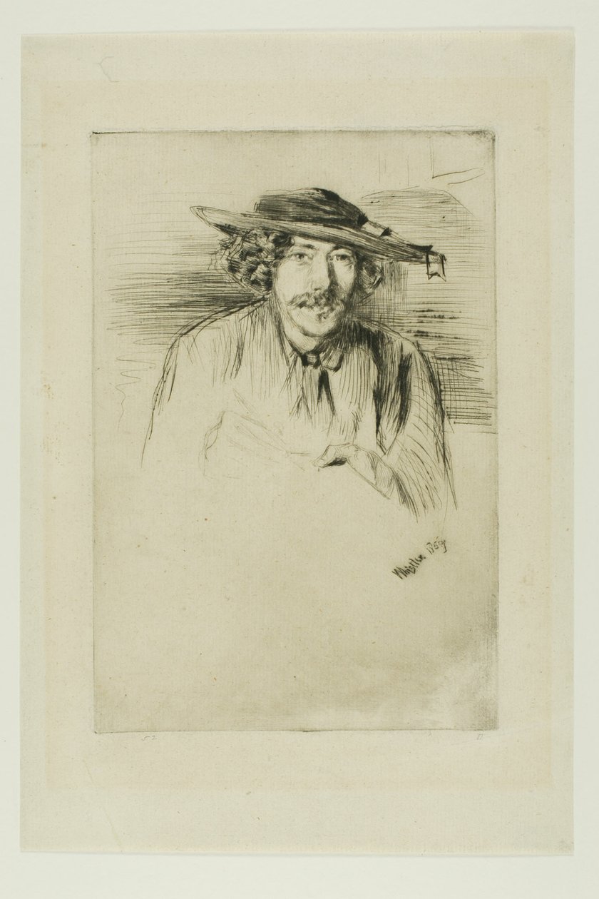 Whistler med en hat af James Abbott McNeill Whistler