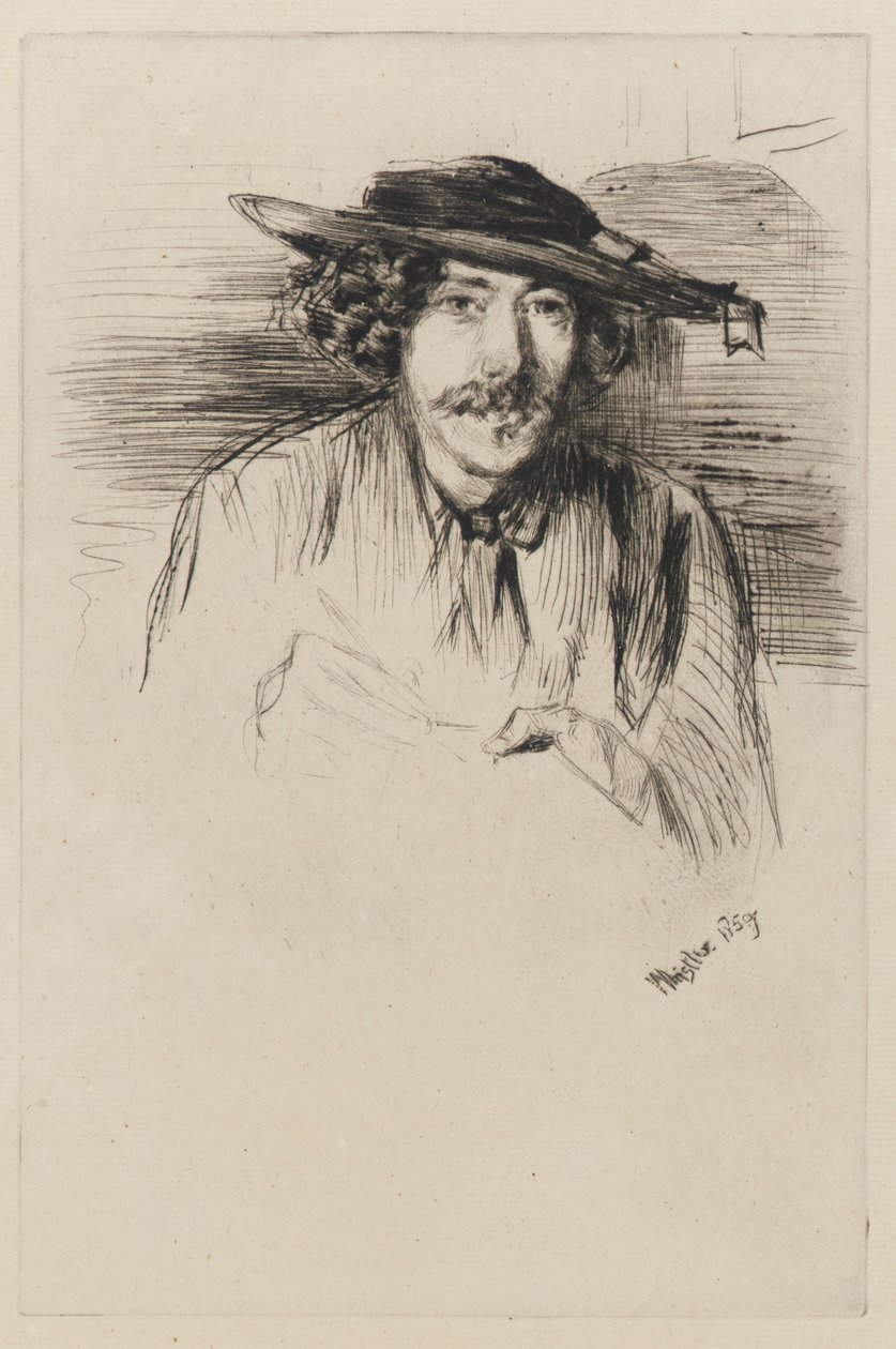 Whistler med hat af James Abbott McNeill Whistler