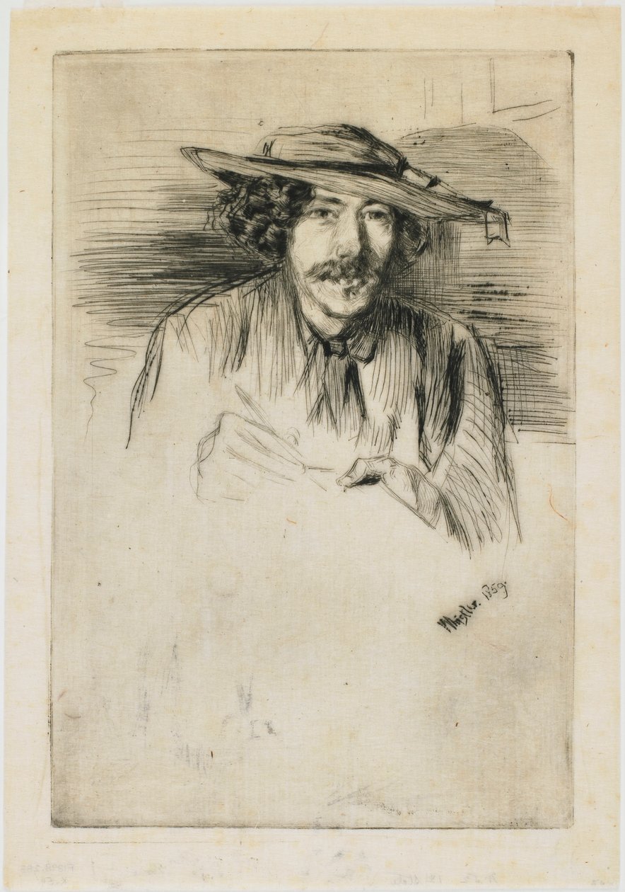 Whistler med hat af James Abbott McNeill Whistler