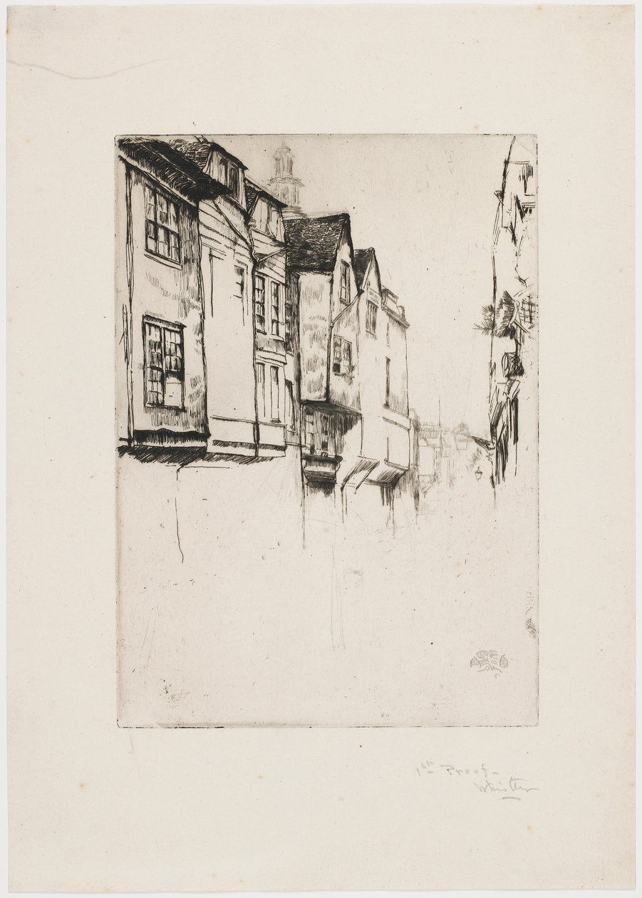 Great Street, London af James Abbott McNeill Whistler