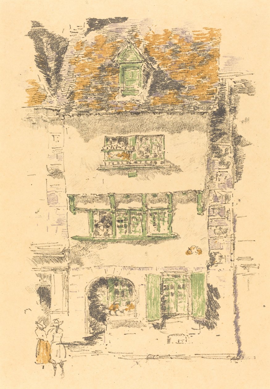 Det gule hus, Lannion af James Abbott McNeill Whistler