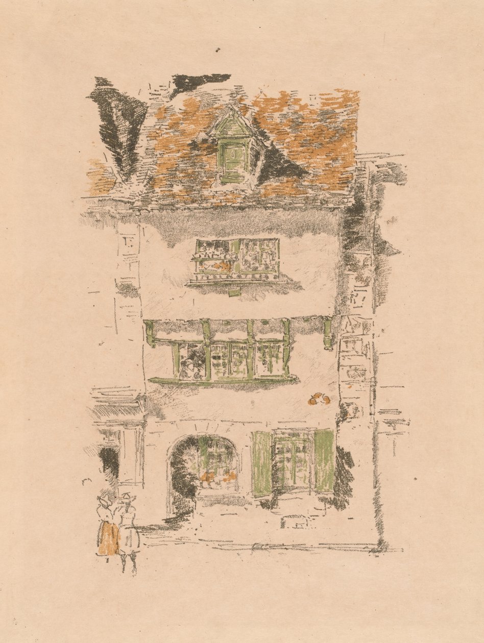 Det gule hus, Lannion af James Abbott McNeill Whistler