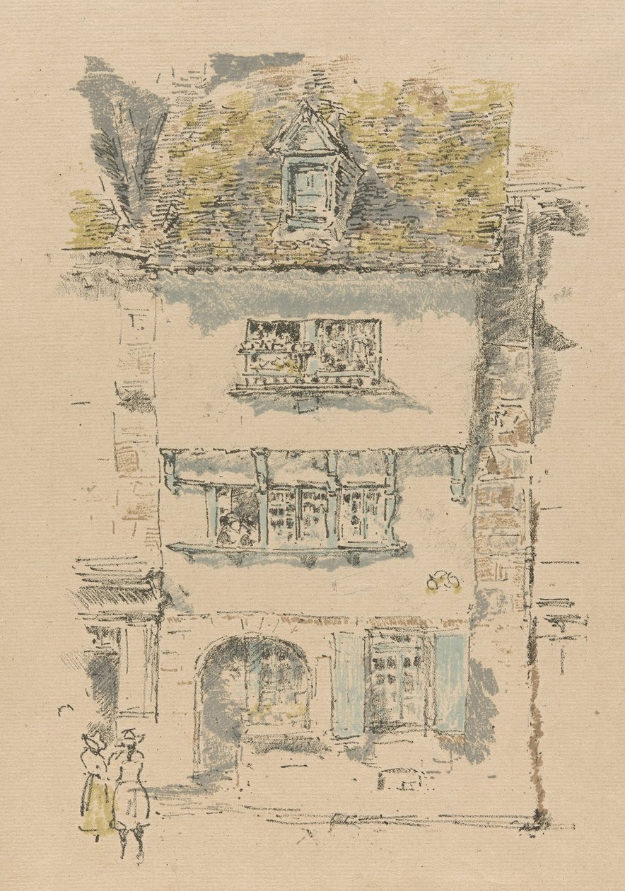 Det gule hus, Lannion af James Abbott McNeill Whistler