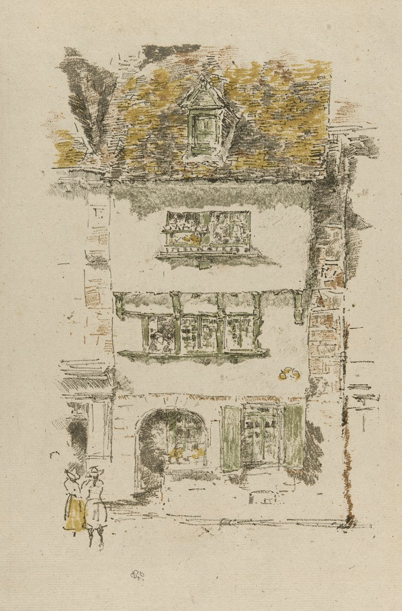 Det gule hus, Lannion af James Abbott McNeill Whistler