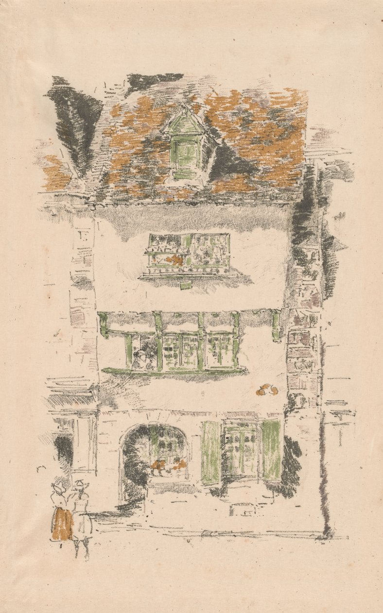 Det gule hus, Lannion af James Abbott McNeill Whistler