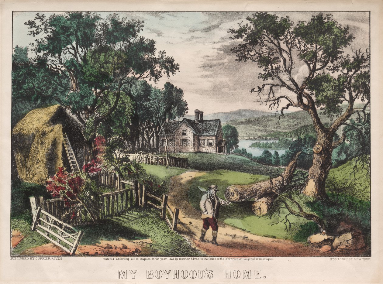 My Boyhoods Home, 1872. af James Merritt Ives