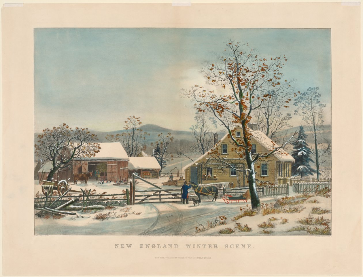 New England vinterscene af James Merritt Ives