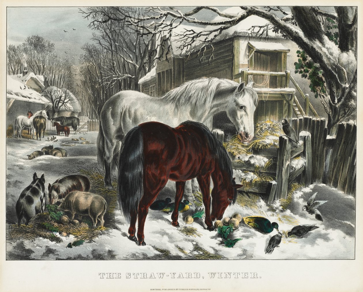 Halmgård, Vinter af James Merritt Ives