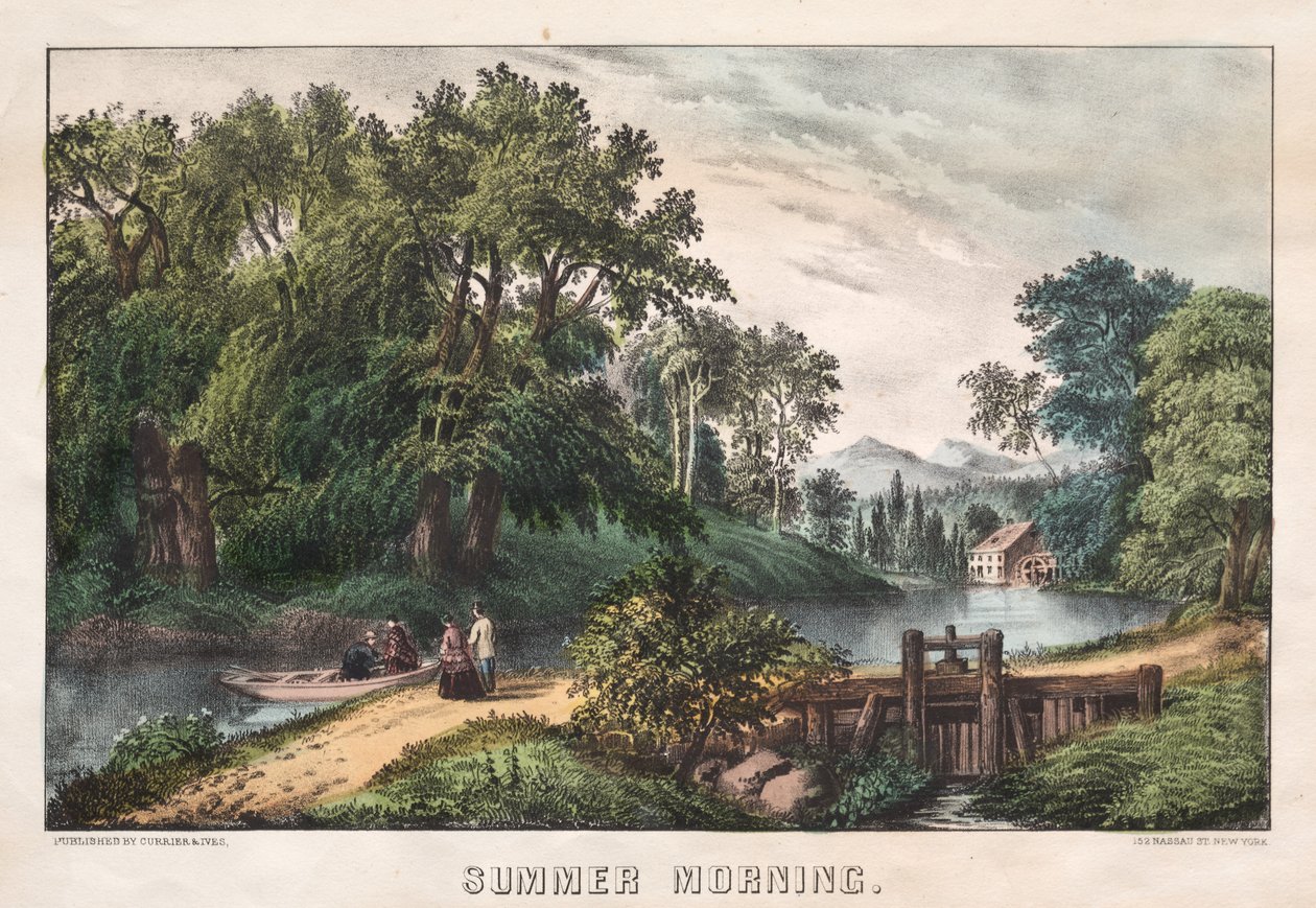 Sommermorgen, ca. 1838-72. af James Merritt Ives
