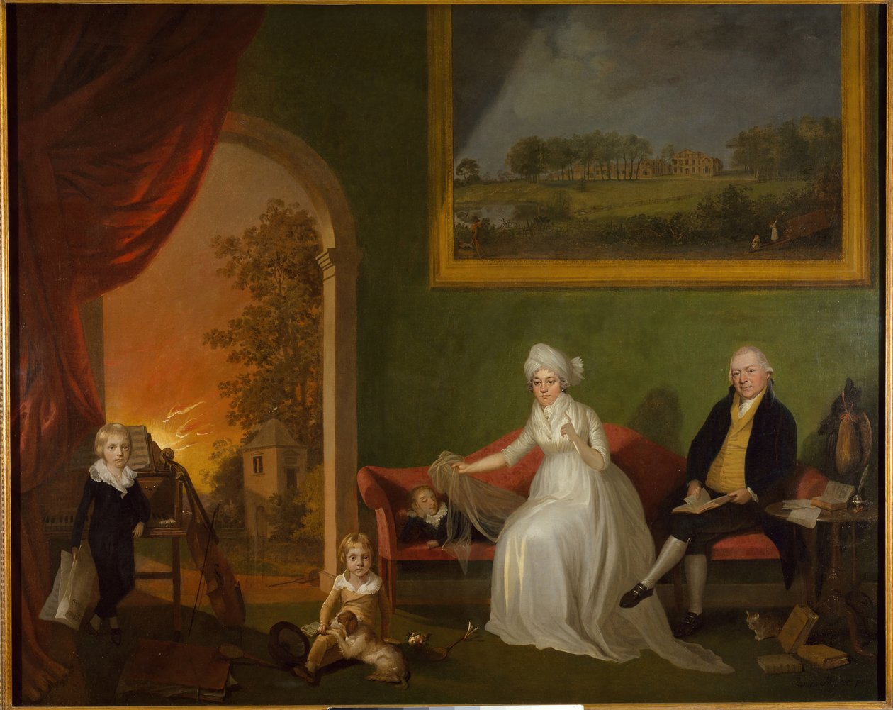 Portræt af Robert Mynors og hans familie, 1797. af James Millar