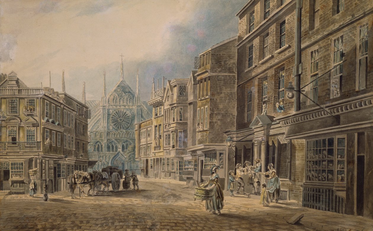 London, Old Tothull St.Leading to Westminster Abbey, 1776 af James Miller
