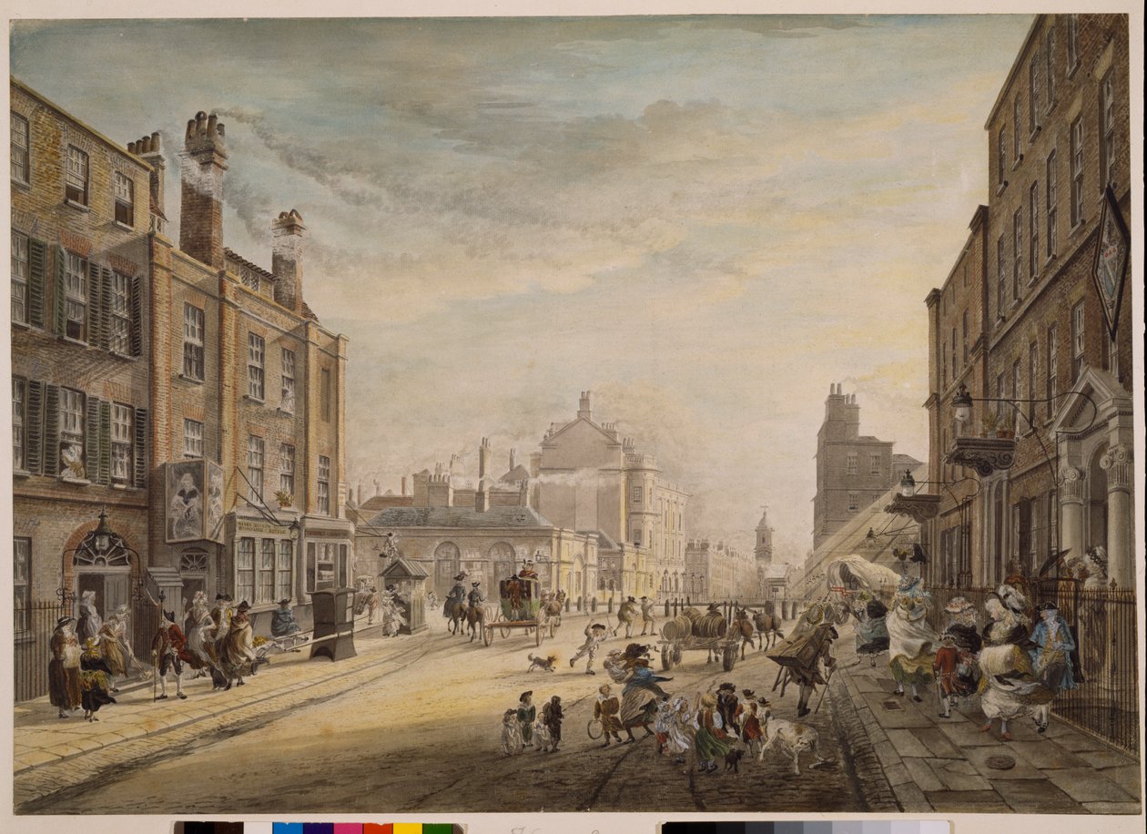 Udsigt mod Hanover Square Viser Holles Street, London, 1773-1791 af James Miller