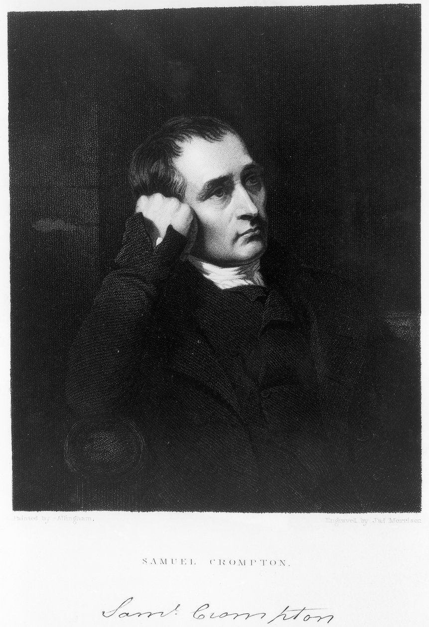 Samuel Crompton, engelsk opfinder af det spinnende muldyr, c1880