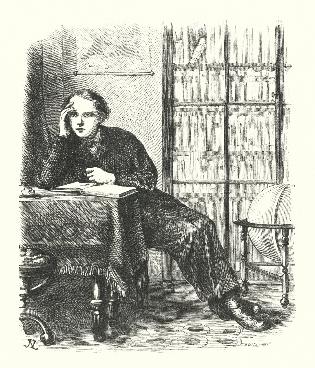 The Earnest Student (gravering) af James N. Lee