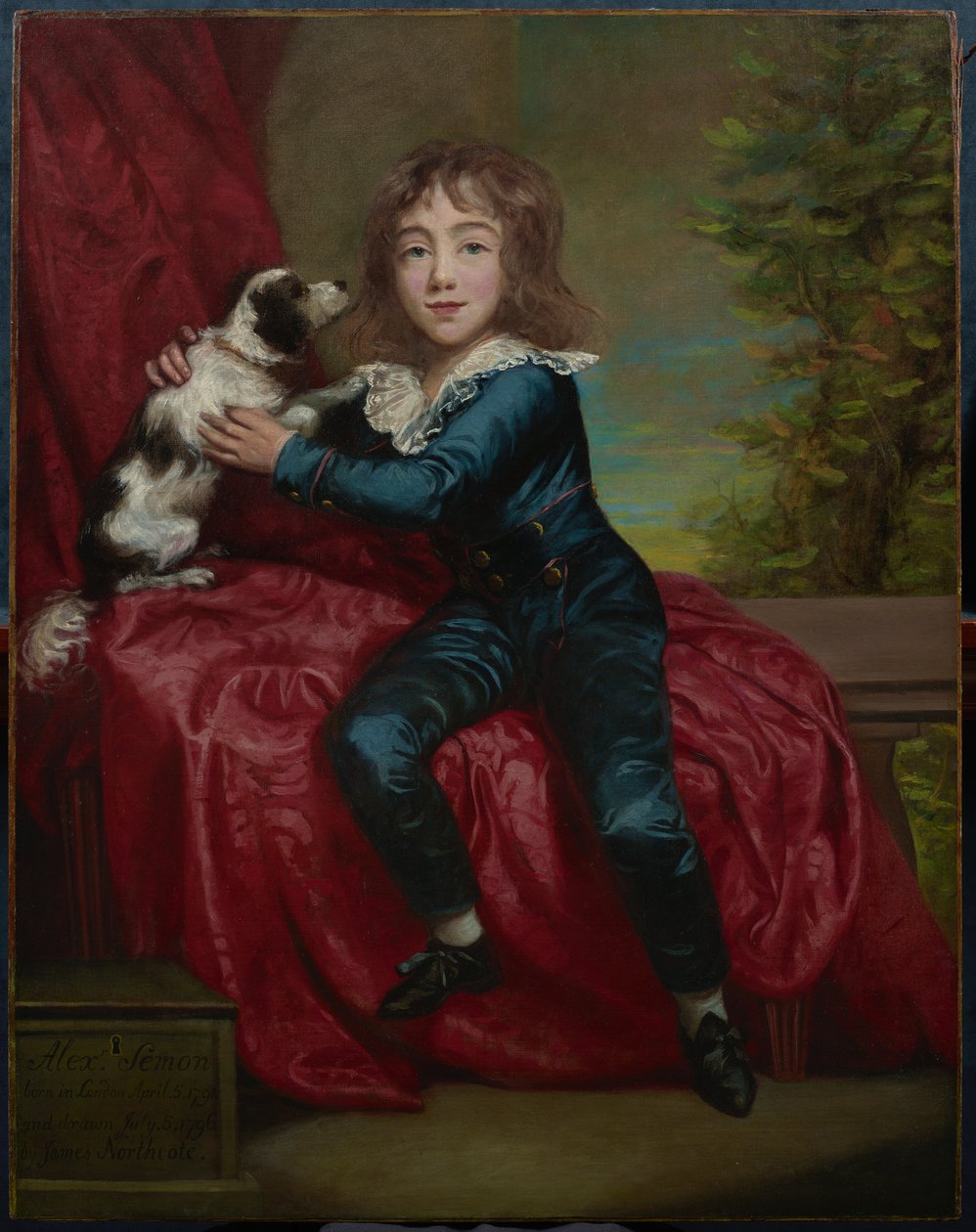 Portræt af Master Semon med en spaniel af James Northcote